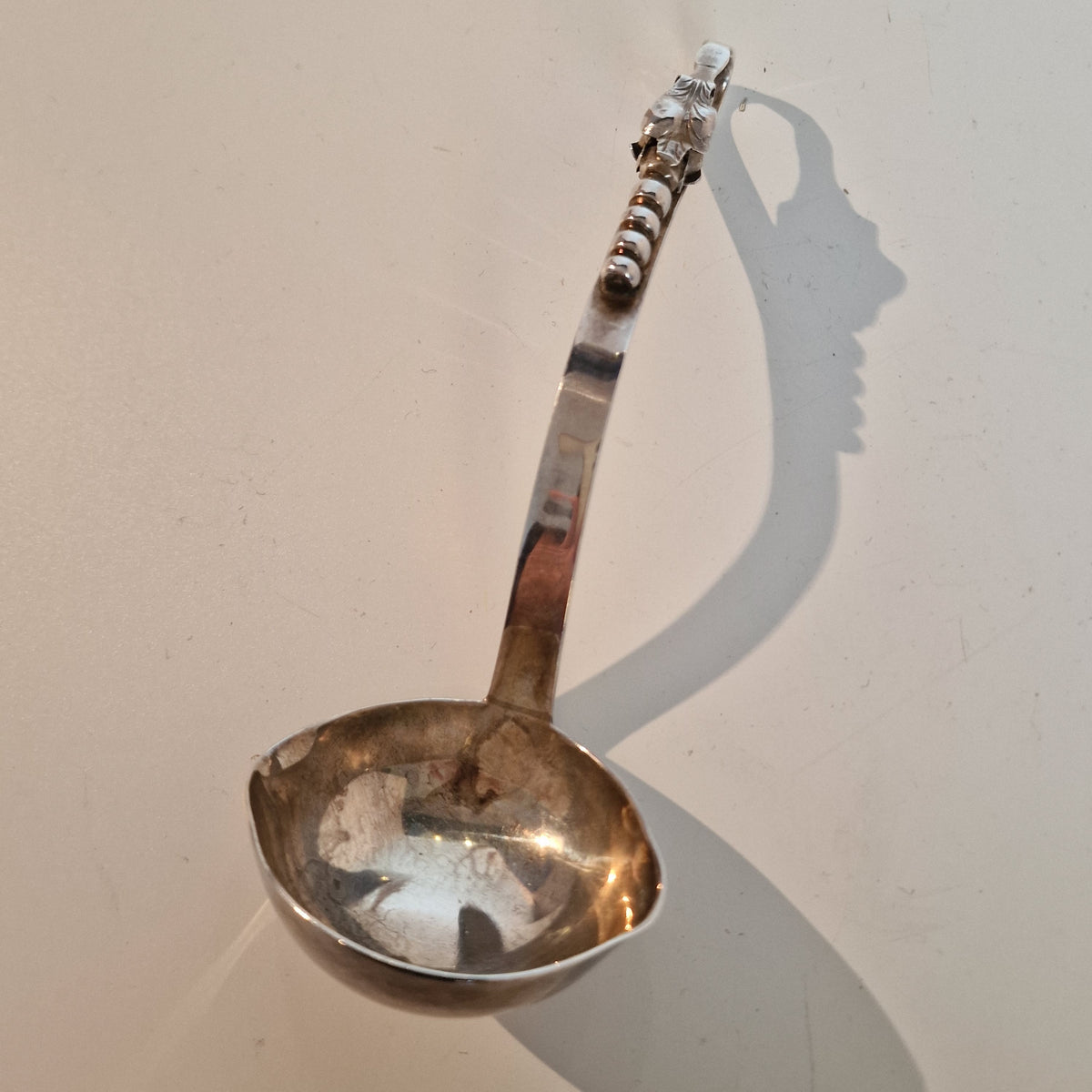 Vintage F. Ramirez Sterling Silver Ladle, Mexican Blossom Design