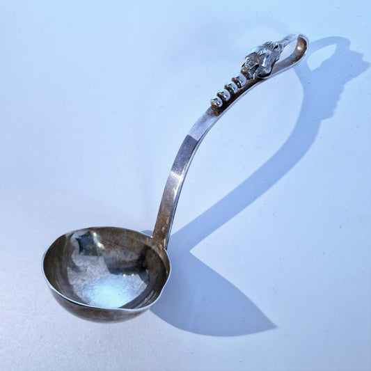 Vintage F. Ramirez Sterling Silver Ladle, Mexican Blossom Design