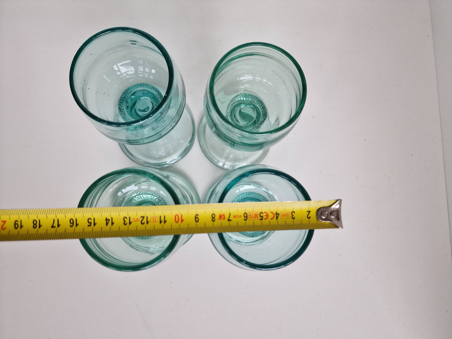 18th century Römer , ancient glass verzameling, waldglas roemer, 4 stuks,