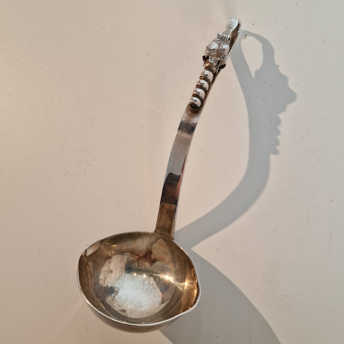 Vintage F. Ramirez Sterling Silver Ladle, Mexican Blossom Design