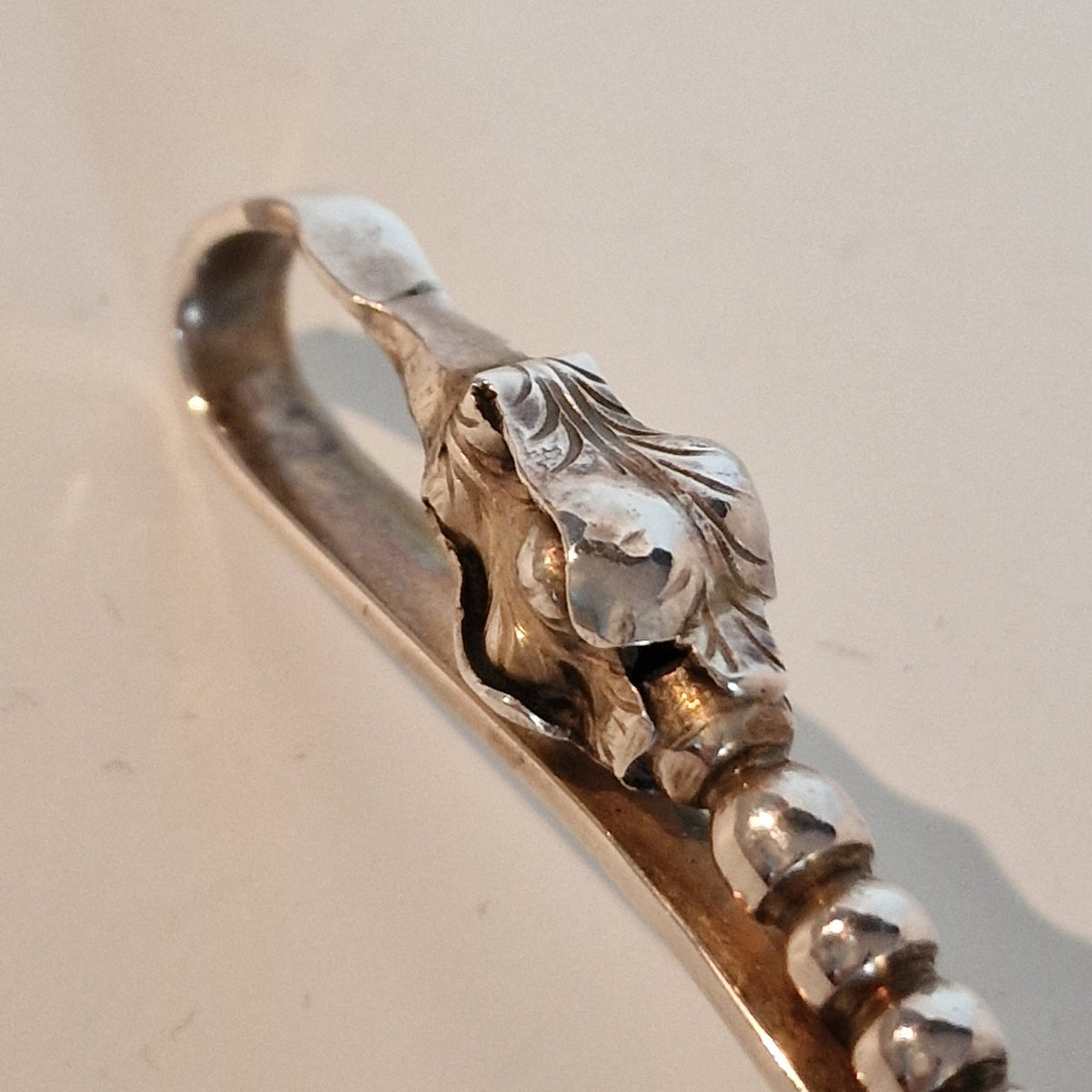 Vintage F. Ramirez Sterling Silver Ladle, Mexican Blossom Design