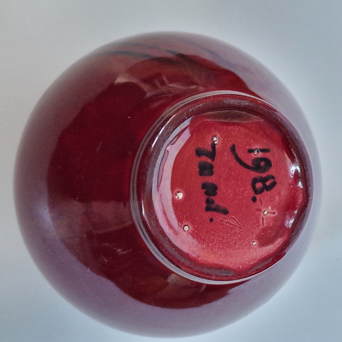 Art Deco Pottery Vase, St. Lukas Utrecht, Oxblood Red Luster Glaze