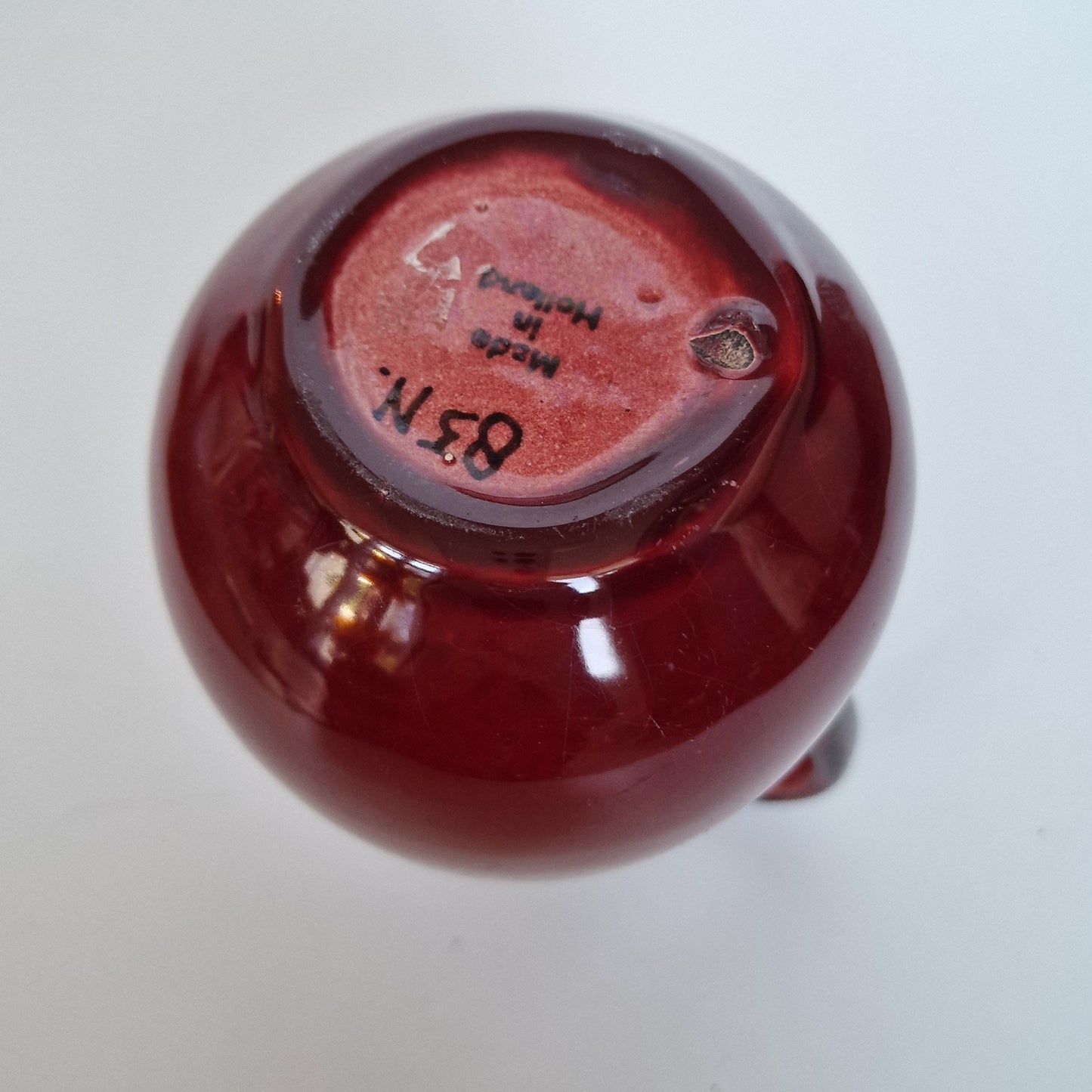 Art Nouveau Pottery Vase, St. Lukas Utrecht, Oxblood Luster Glaze