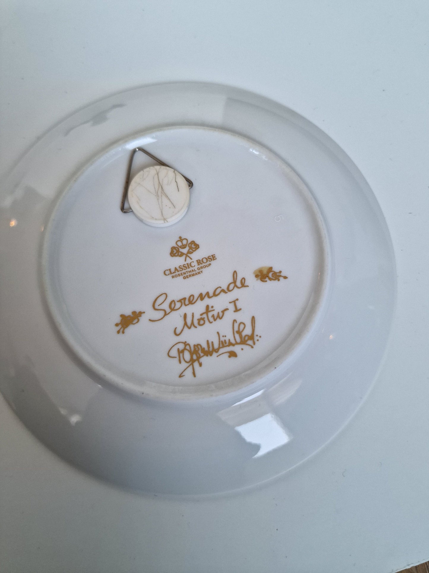 Vintage Bjorn Wiinblad Rosenthal Gold Plated Porcelain Wall Plates (Set of 2)