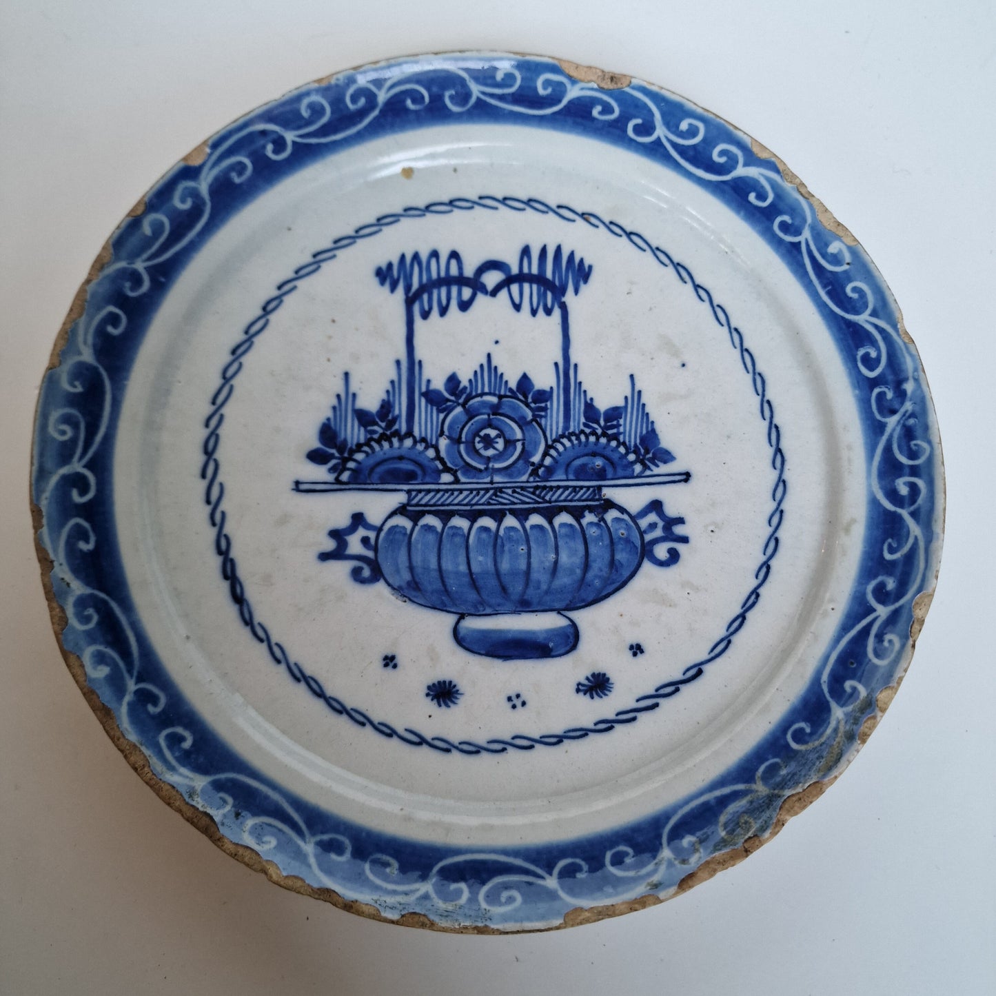 Antique Delft Plates, Handpainted Chinoiserie Decor, 18th Century