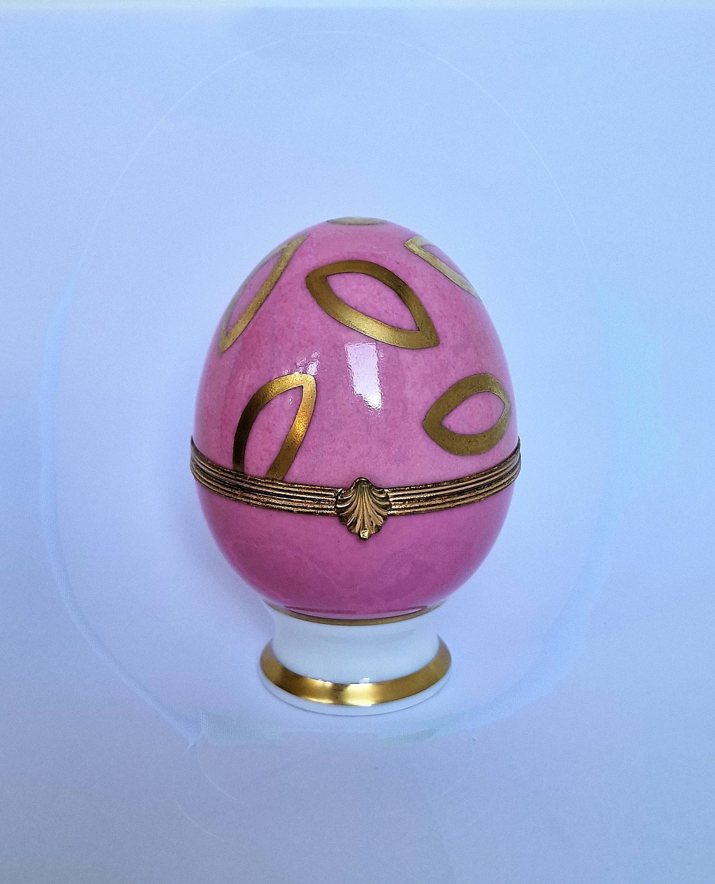 Limoges Raynaud Faberge Egg Box, 24k Gold, Saint Petersburg, Retired Exclusive