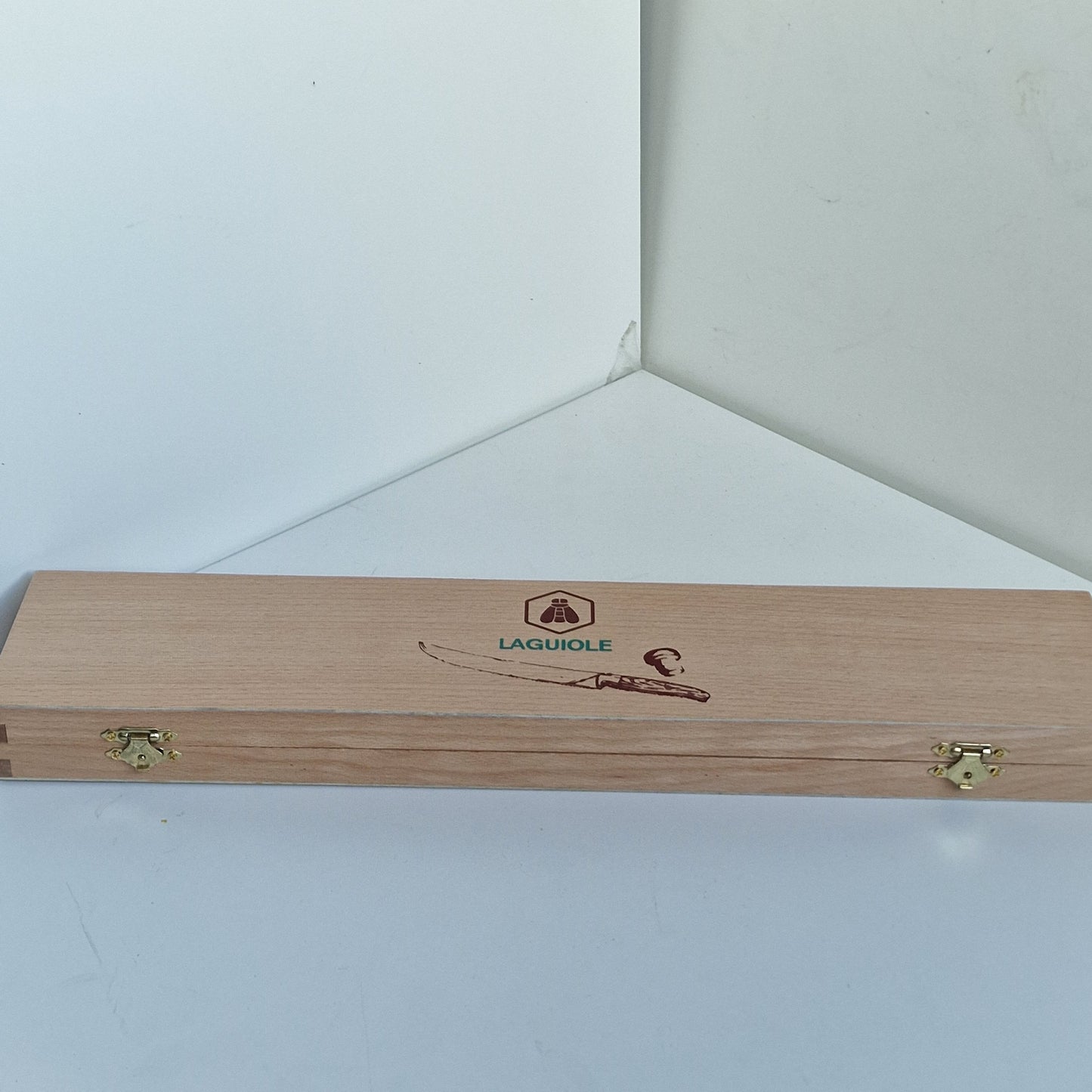 Vintage Laguiole Champagne Sabre with Wooden Box, Signed, Retired, sabrage sabreren bottle