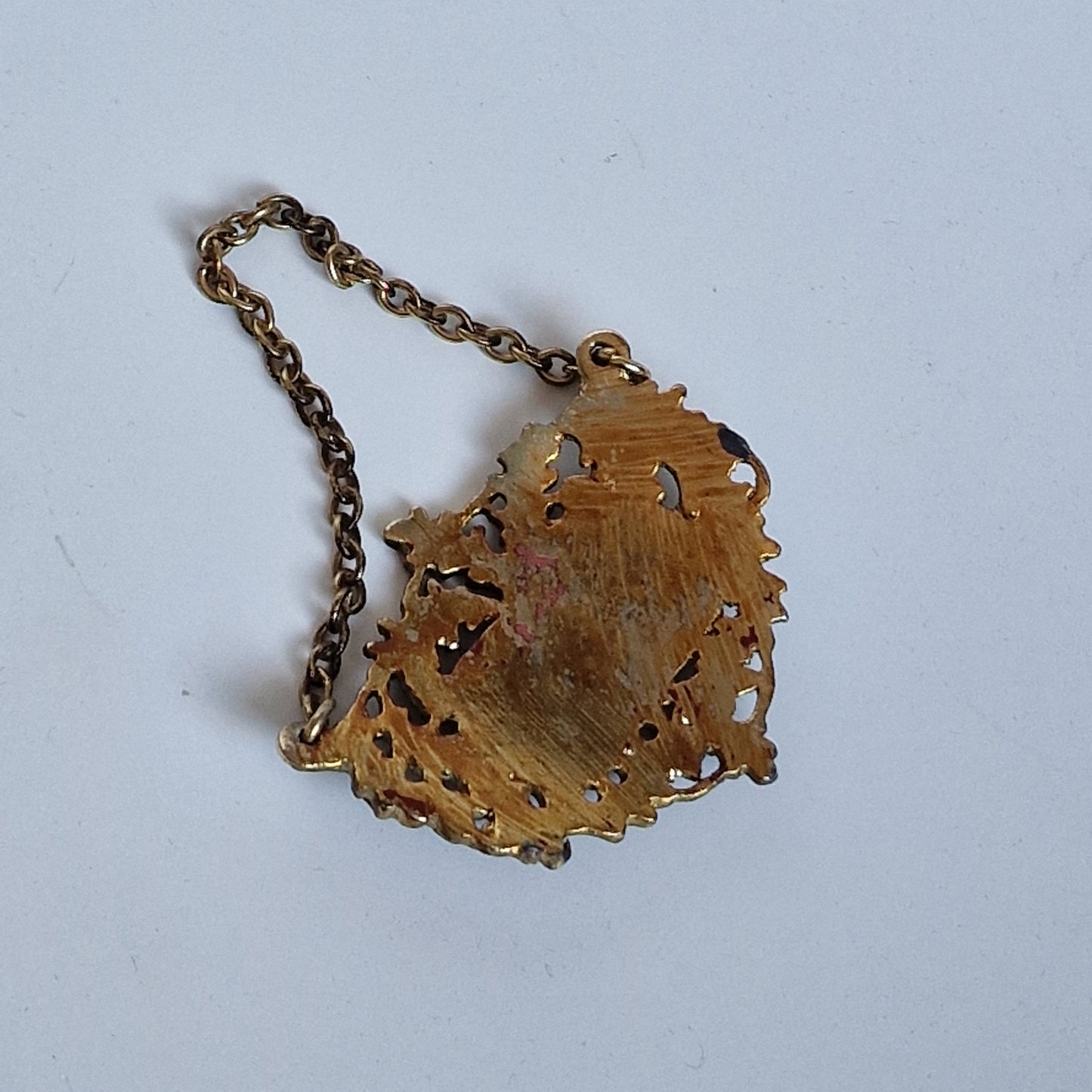 Vintage Brass Sherry Decanter Label, Antique Gold Drink Tag