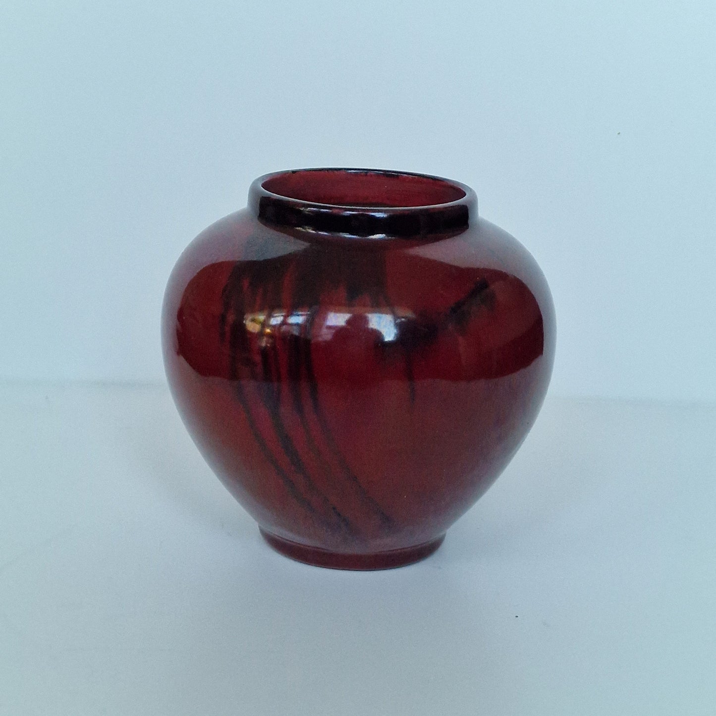 Art Deco Pottery Vase, St. Lukas Utrecht, Oxblood Red Luster Glaze
