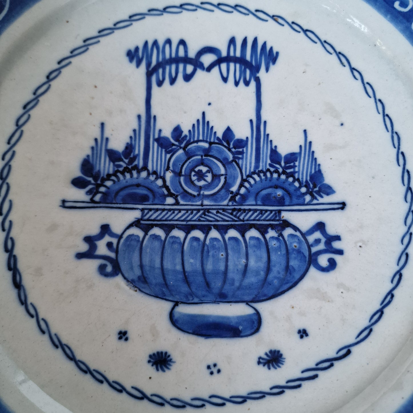 Antique Delft Plates, Handpainted Chinoiserie Decor, 18th Century