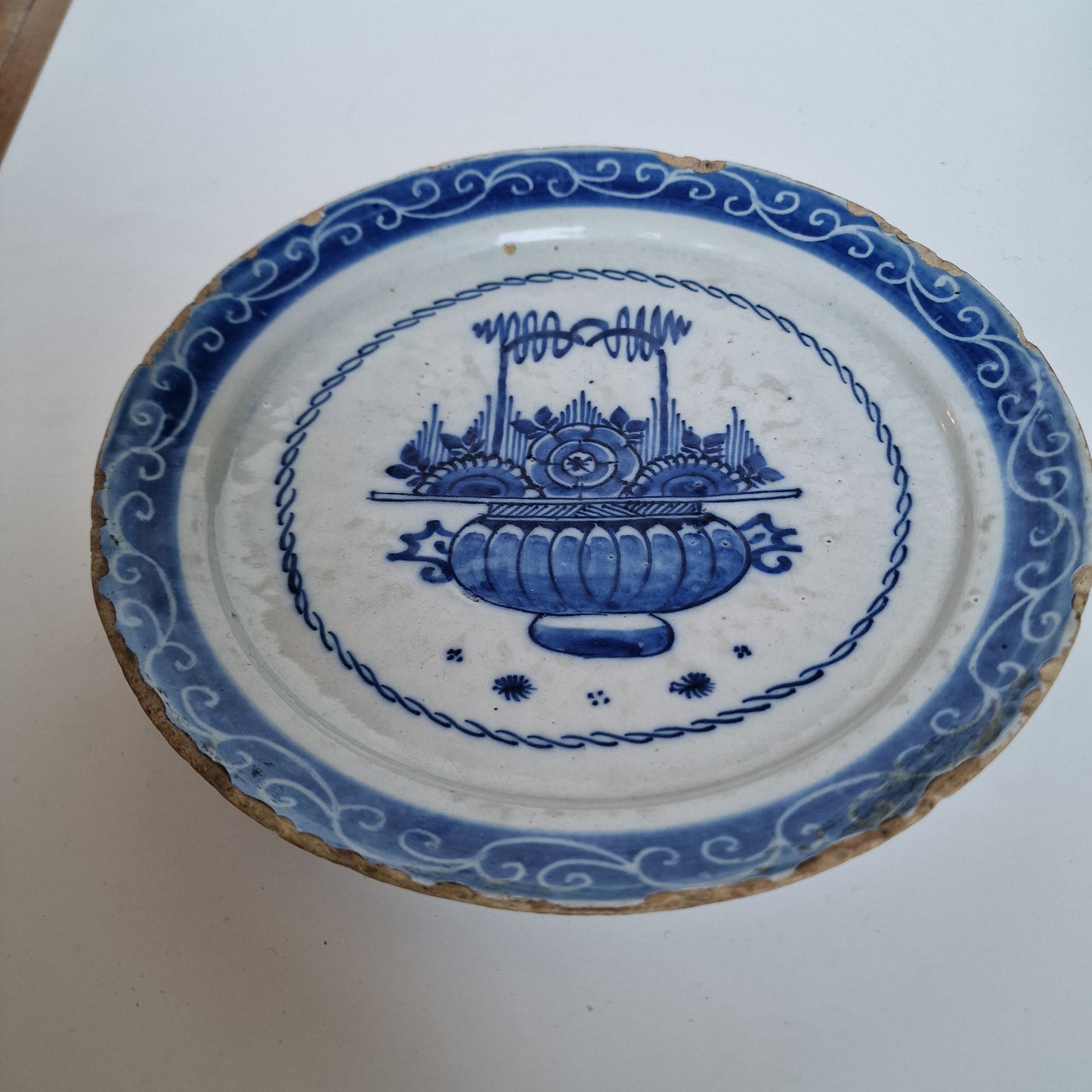 Antique Delft Plates, Handpainted Chinoiserie Decor, 18th Century