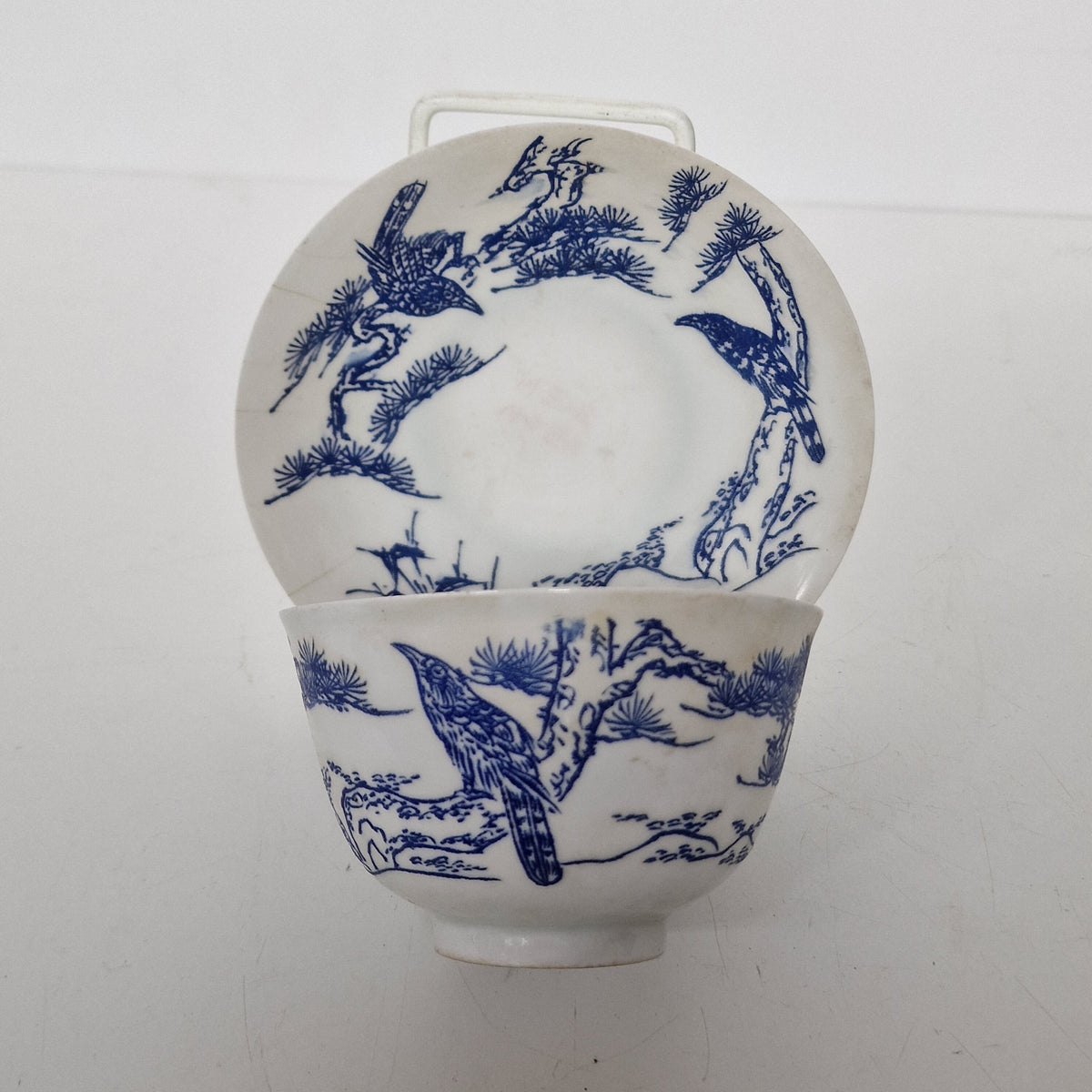 cup and  saucer chinese Xinzhou eggshell porcelain republic period