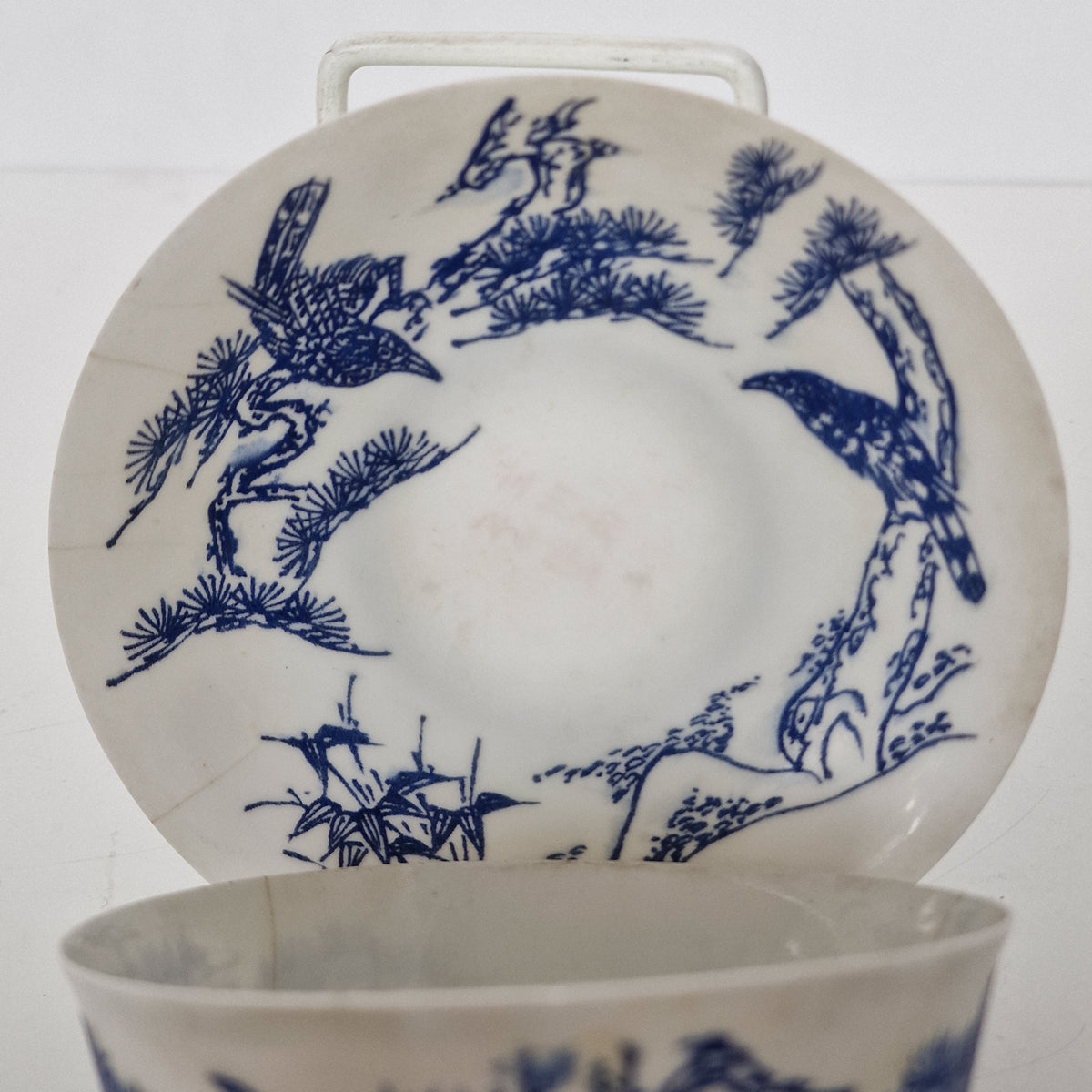 cup and  saucer chinese Xinzhou eggshell porcelain republic period