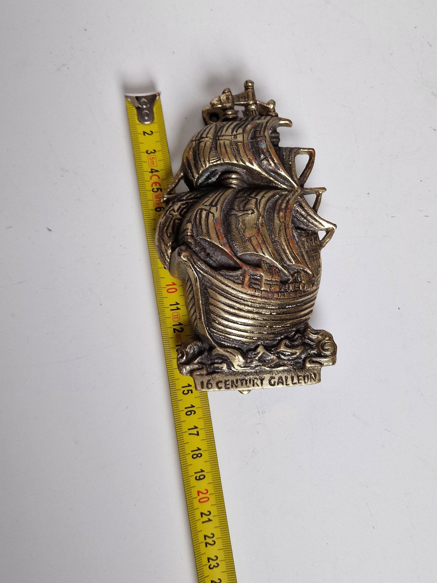 Bronze Galleon Doorknocker - Antique Ship Garden Bell