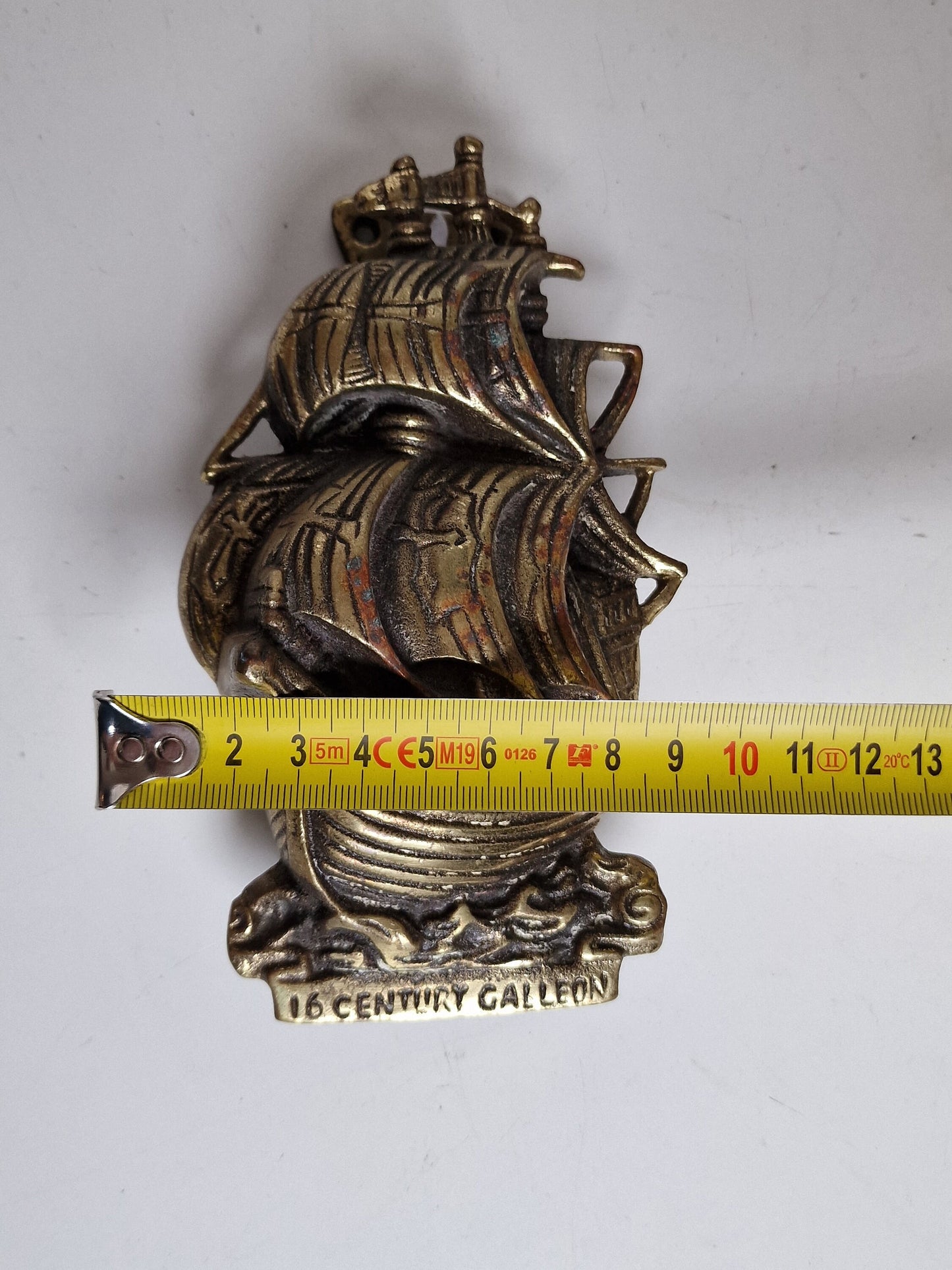 Bronze Galleon Doorknocker - Antique Ship Garden Bell