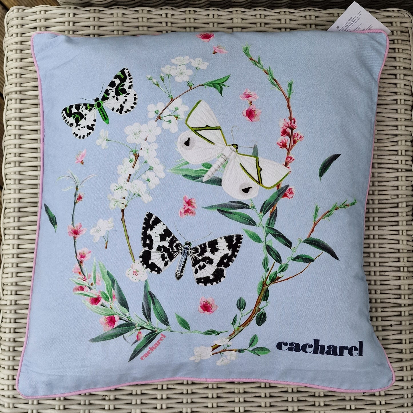 Cacharel Butterfly Pillows, Pastel Designer Cushions, Set of 4