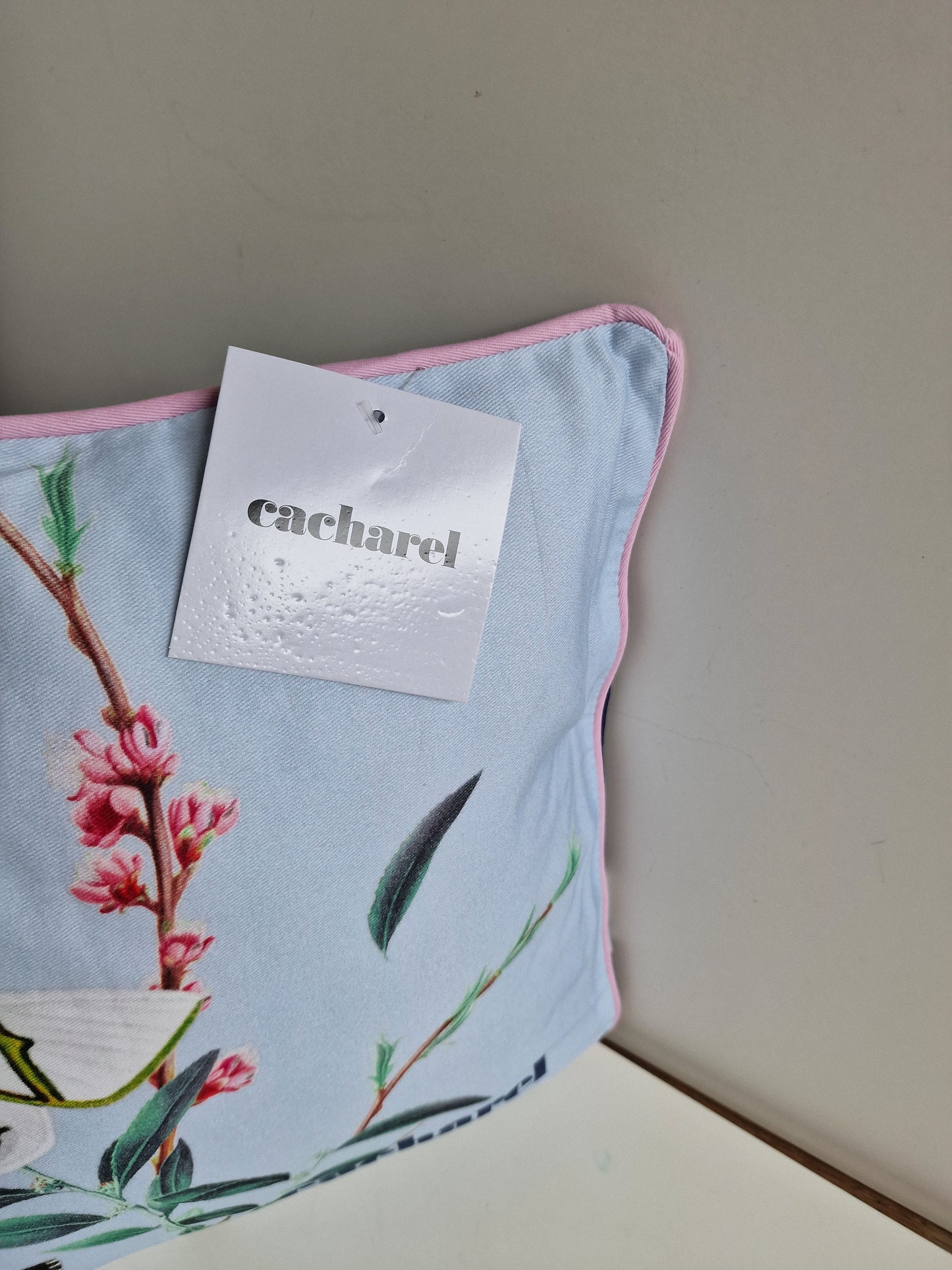 Cacharel Butterfly Pillow, Rectangular Cushion, Floral Design (45x45 cm)