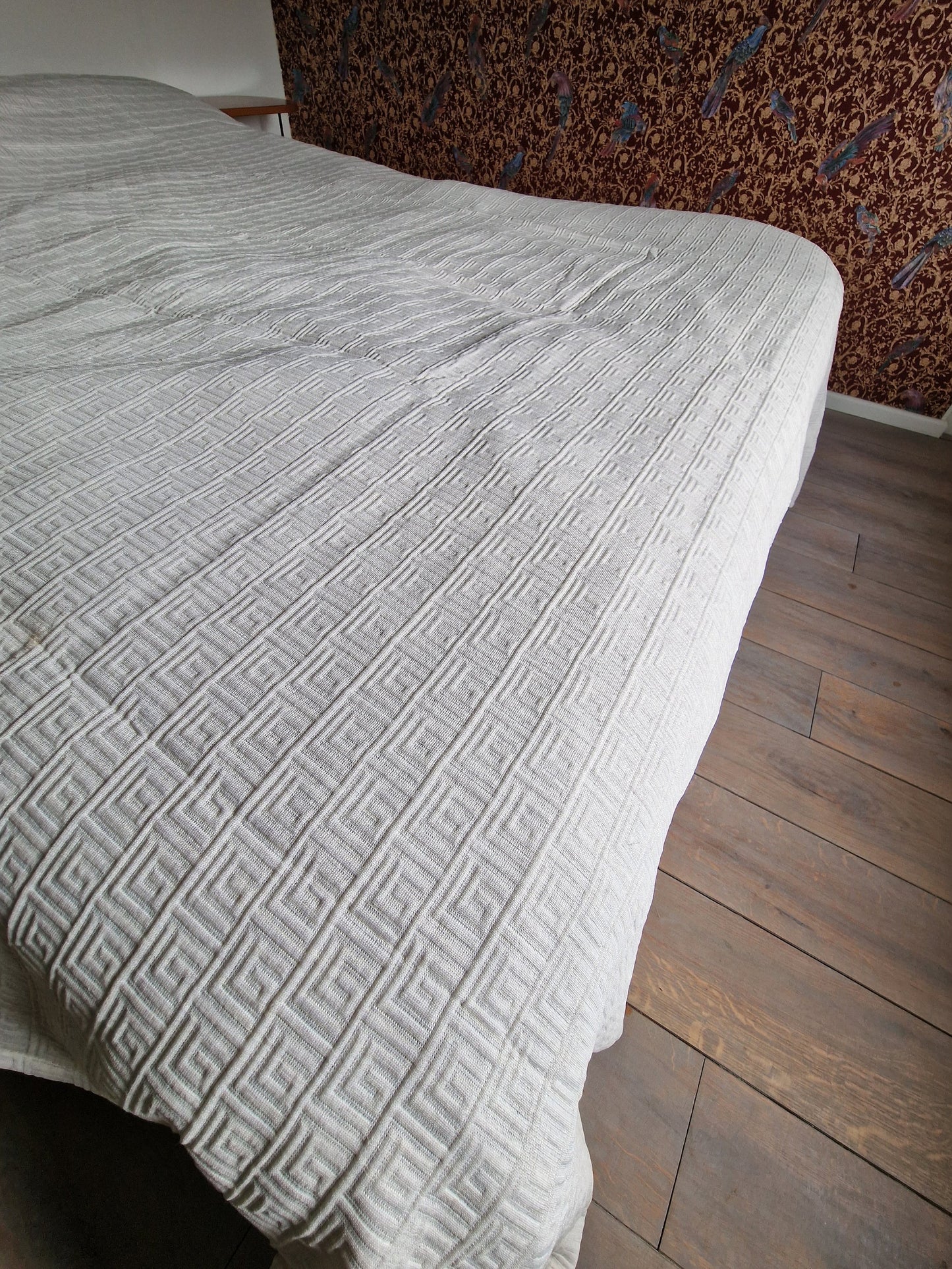 Guy Laroche Bedspread, King Size, Natural Sand Color, Cotton Blend, New in Plastic