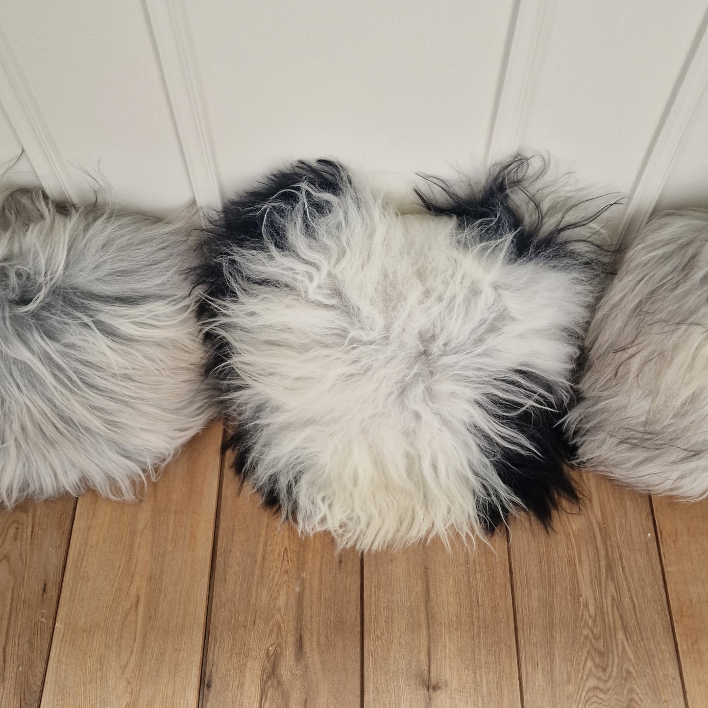 Sheepskin cushion, iceland, 3 IJslandse schapenvacht kussens boho lounge maison country natural living