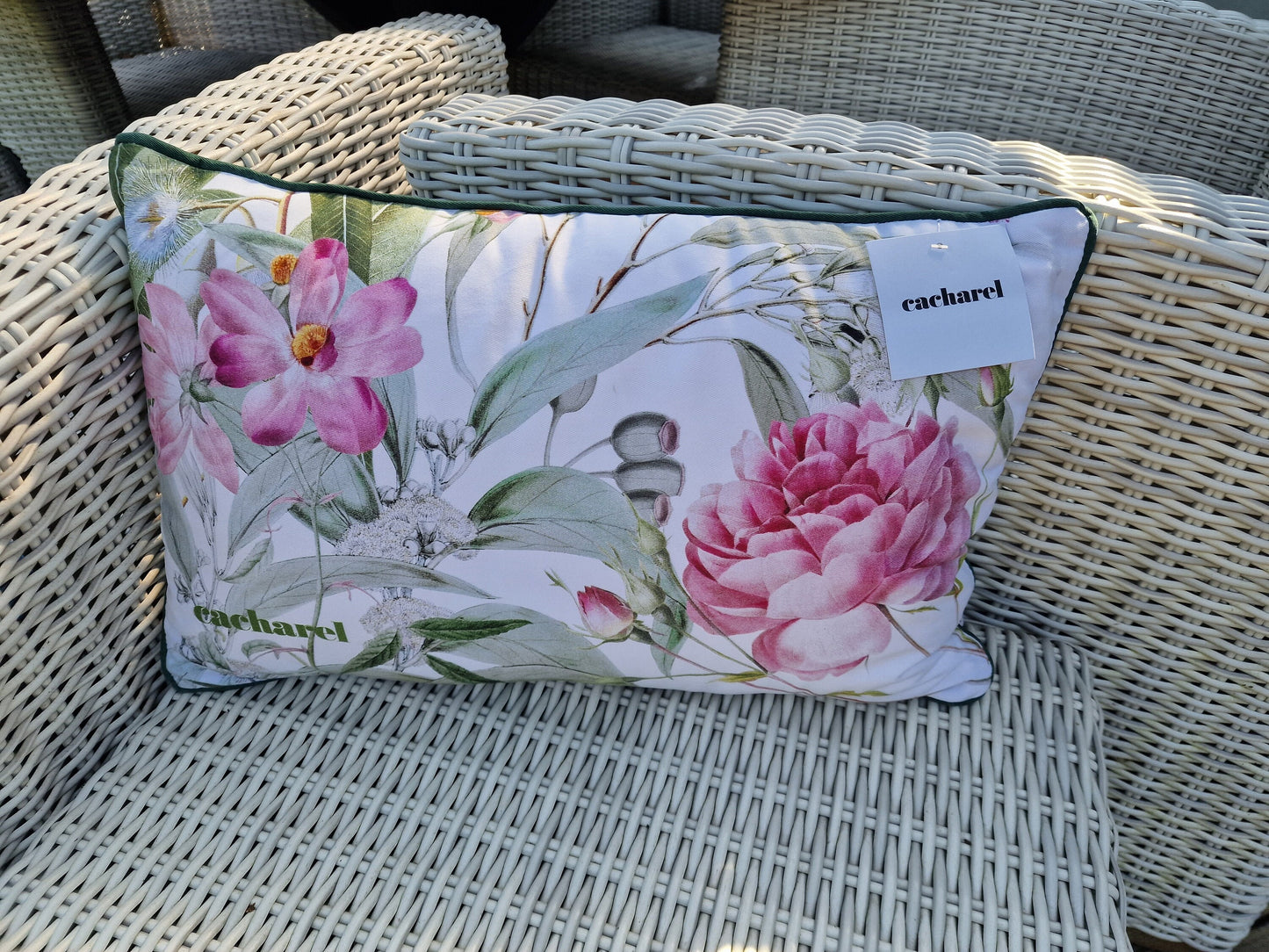 4 cacharel Floral Pillow Set, Designer Couch Cushions, Rose Accent Pillows