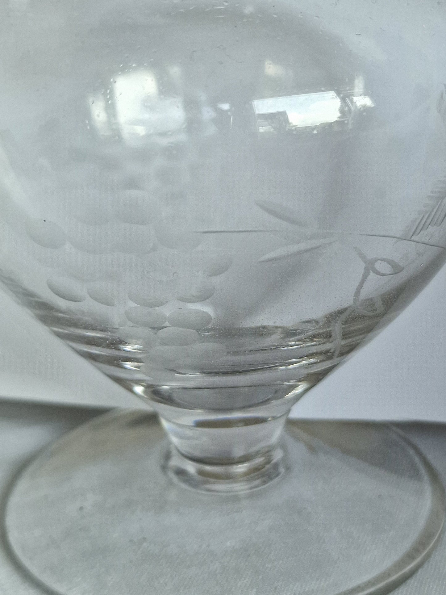Villeroy & Boch Art Nouveau Decanter Set, Etched Crystal Carafe, Porcelain Tray