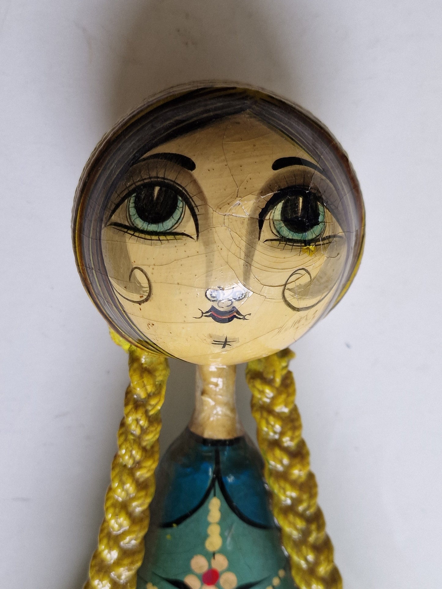 Sergio Bustamante Sun Face Girl, Handpainted Paper Mache Tonala Figure