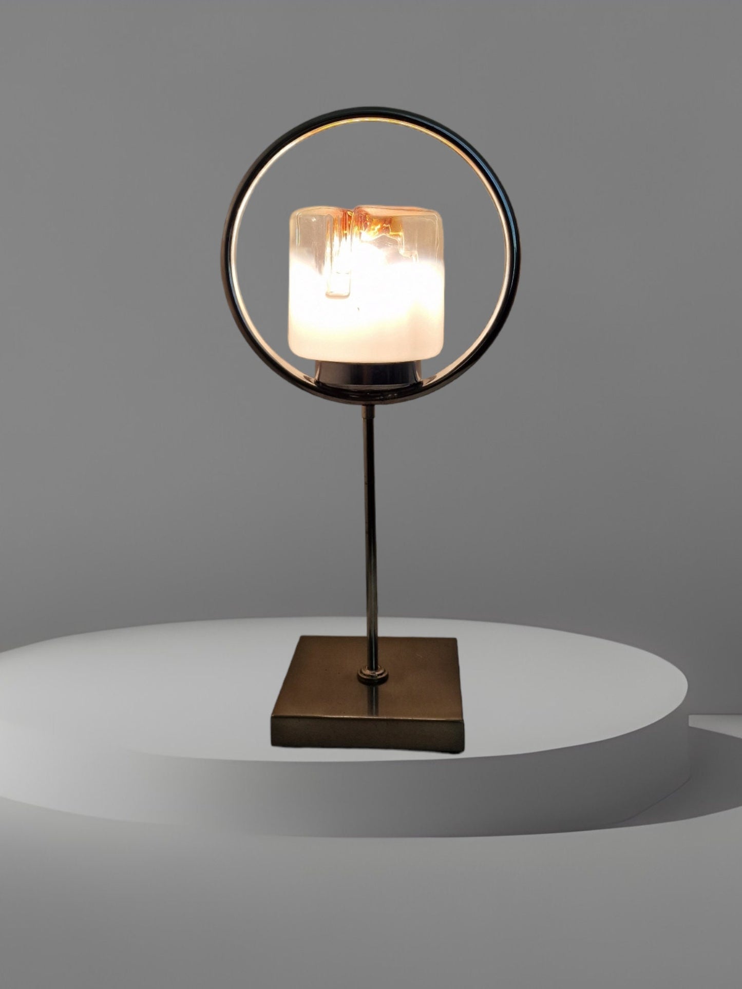 Mazzega Toni Zuccheri Murano Glass Table Lamp, Italian Mid-Century Design