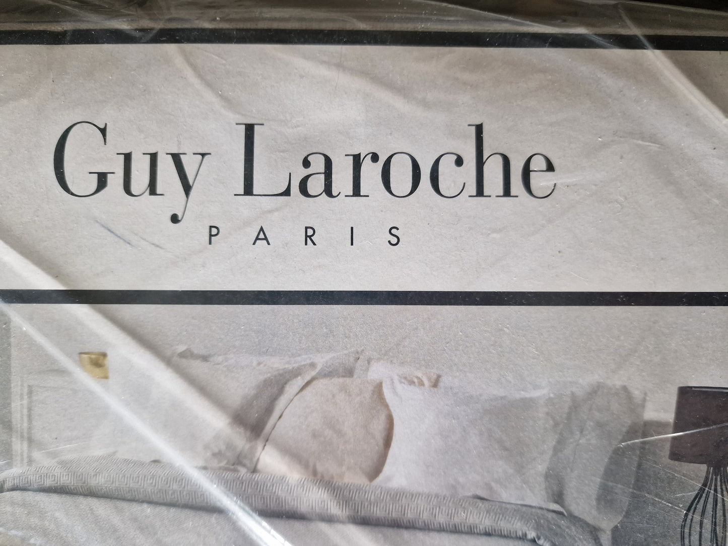 Guy Laroche Bedspread, King Size, Natural Sand Color, Cotton Blend, New in Plastic