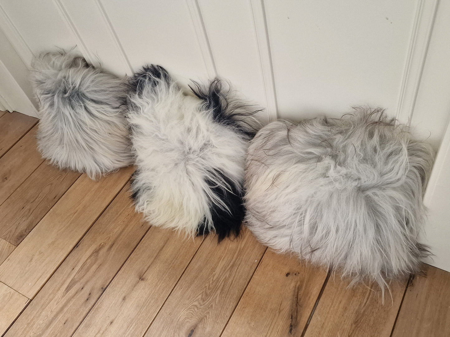 Sheepskin cushion, iceland, 3 IJslandse schapenvacht kussens boho lounge maison country natural living