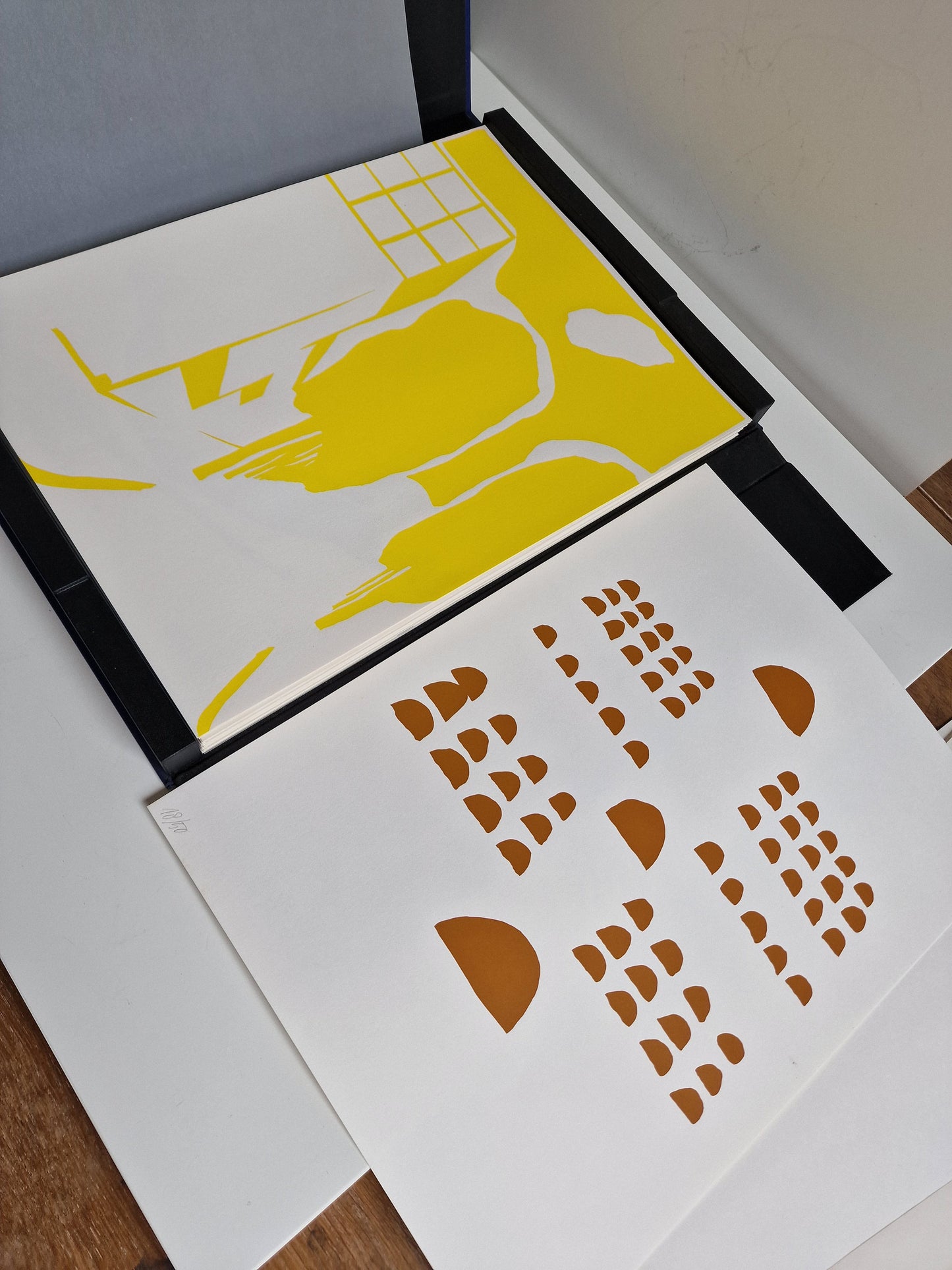 Hans Landsaat Geometric Screenprints, Dutch Modern Art, Signed Limited Edition