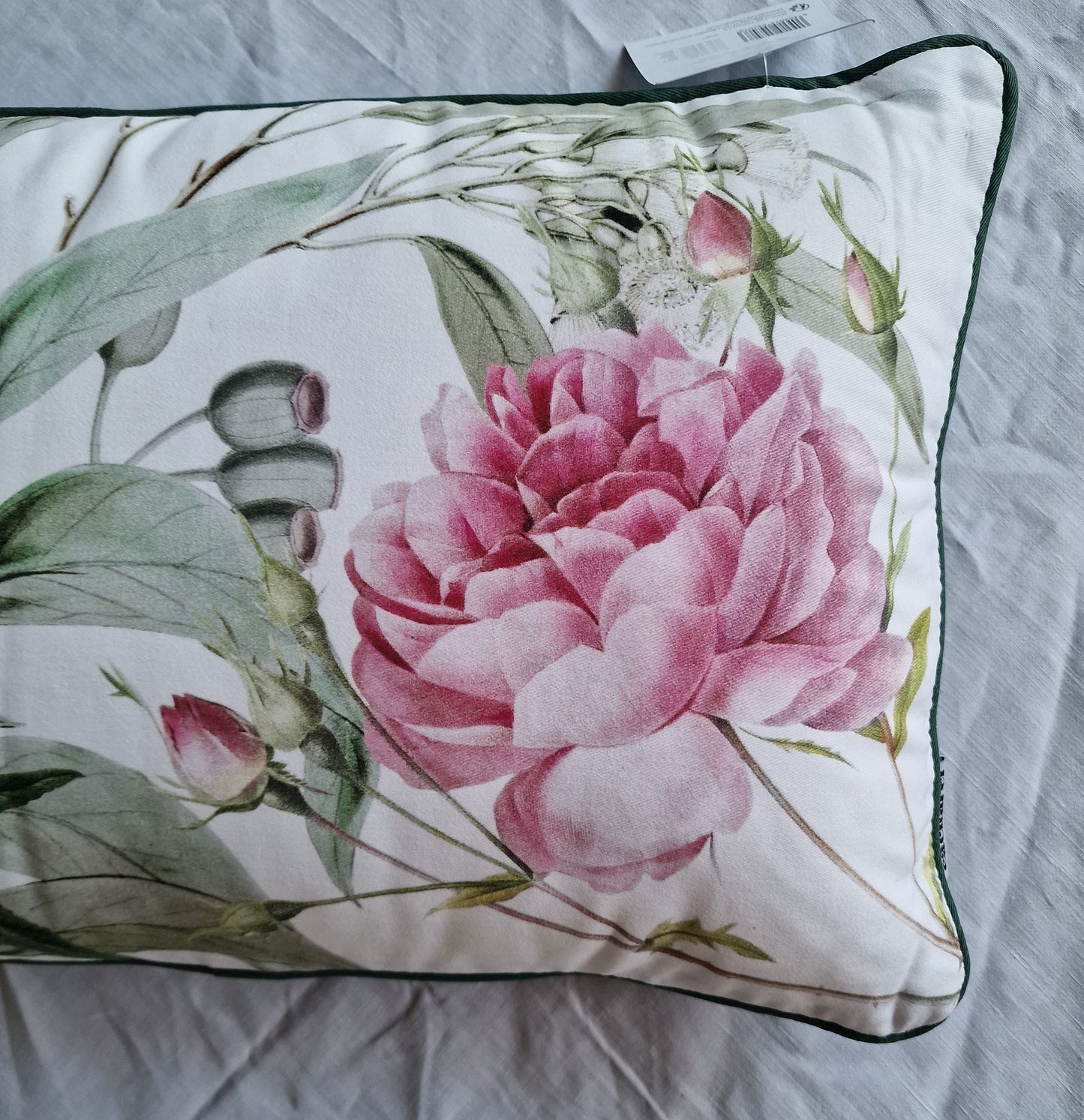 4 cacharel Floral Pillow Set, Designer Couch Cushions, Rose Accent Pillows