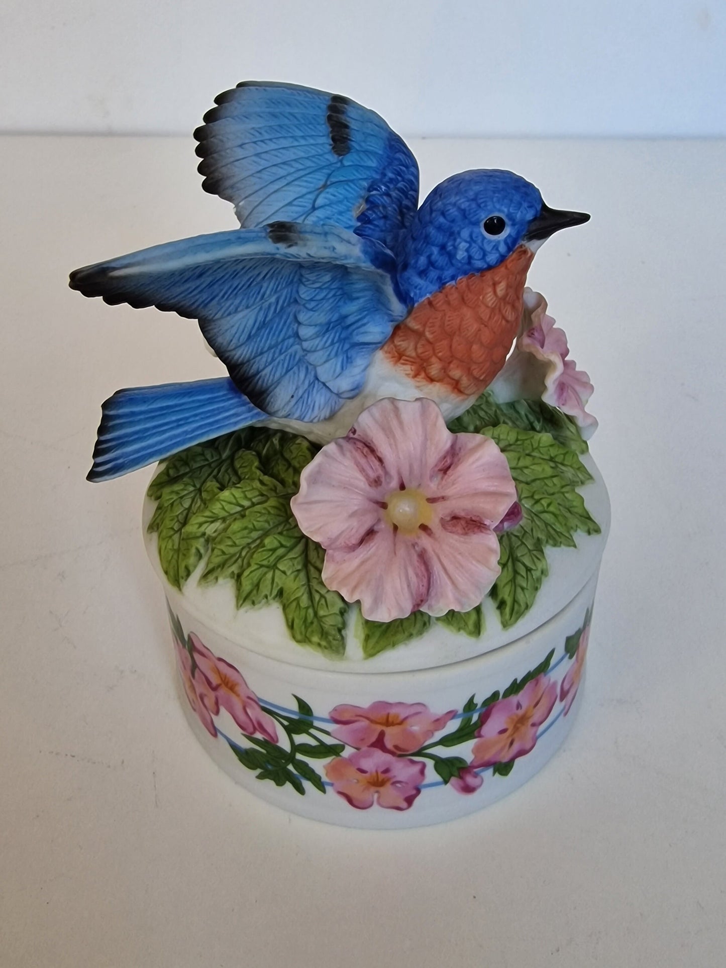 Blue Bird Porcelain Music Box, Fur Elise, Lynette Schmidt, Ardleigh Eliott