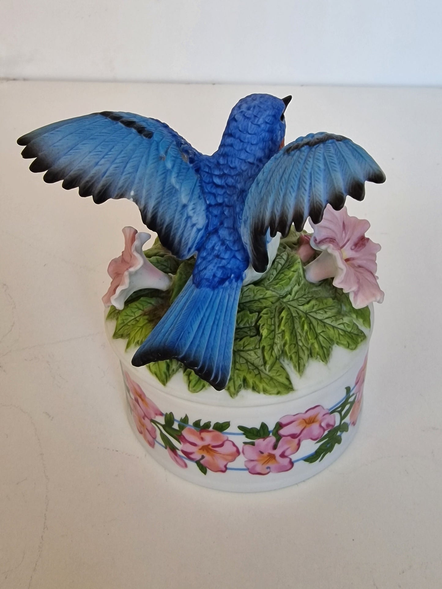Blue Bird Porcelain Music Box, Fur Elise, Lynette Schmidt, Ardleigh Eliott