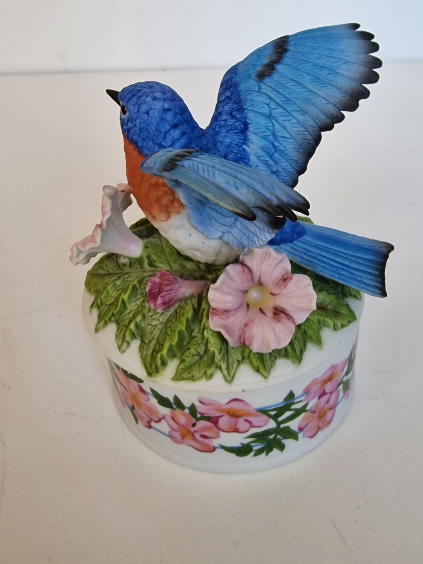 Blue Bird Porcelain Music Box, Fur Elise, Lynette Schmidt, Ardleigh Eliott
