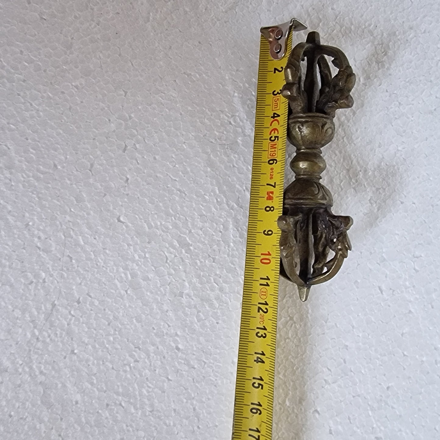Antique Tibetan Copper Vajra Dorje, 4 Lotus Ritual Object