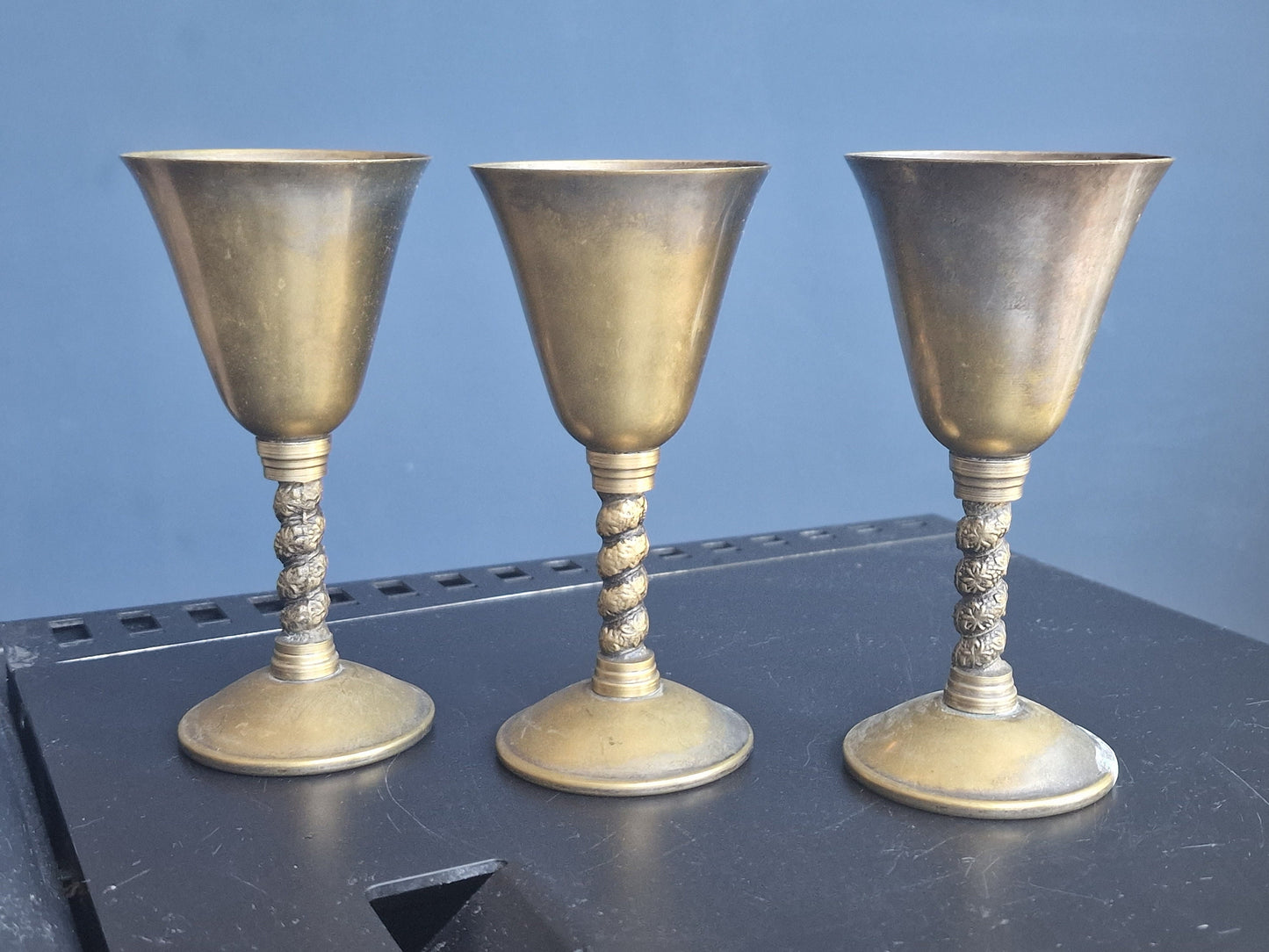 Vintage Spanish Church Chalices, Valero, Set of 3