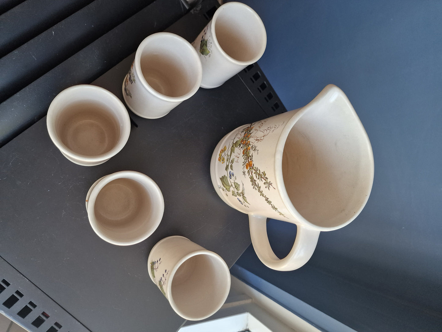 BUCCI italy Vintage Italian Ceramic Juice Set, Franco Bucci, 1970s