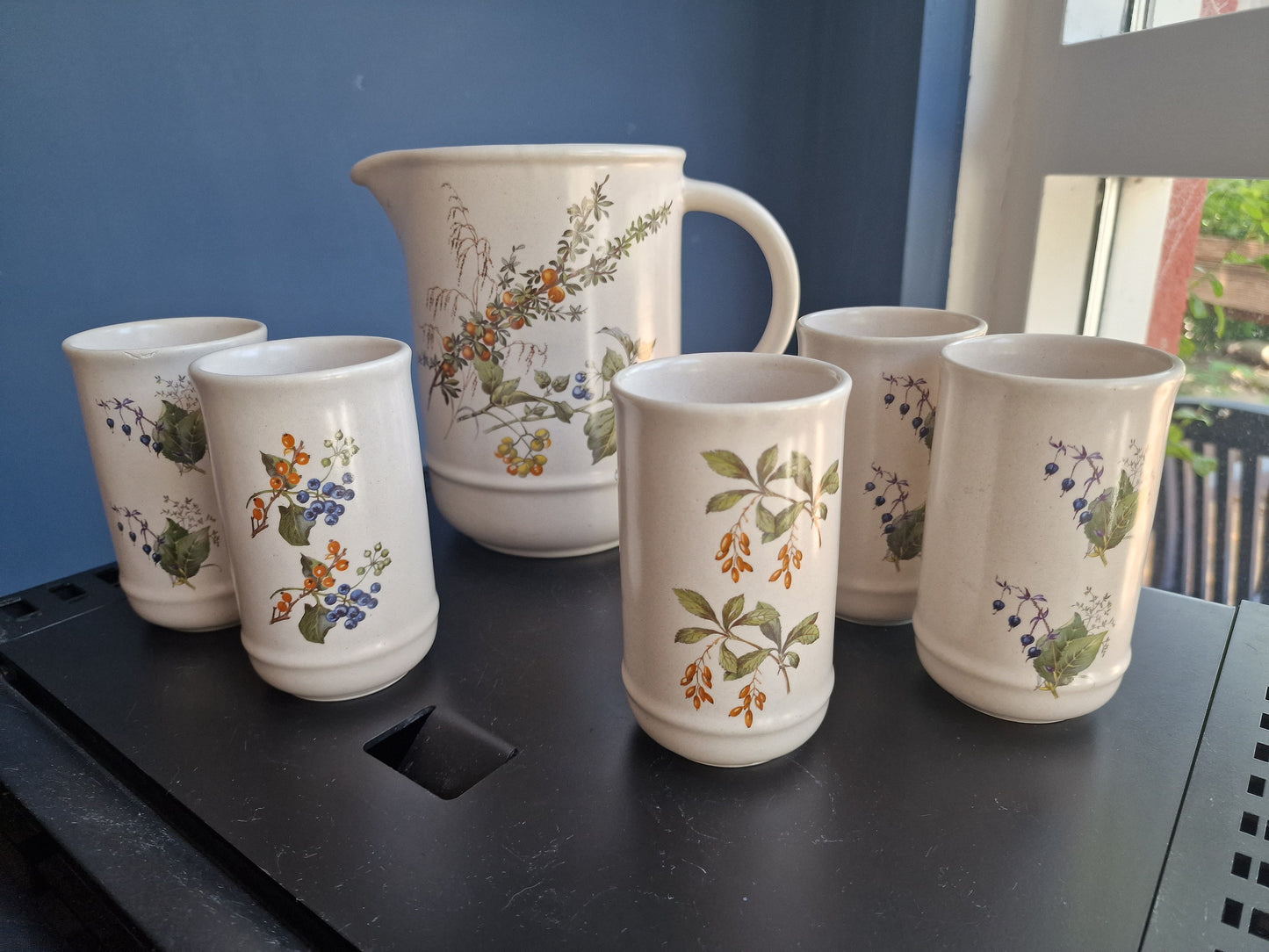 BUCCI italy Vintage Italian Ceramic Juice Set, Franco Bucci, 1970s