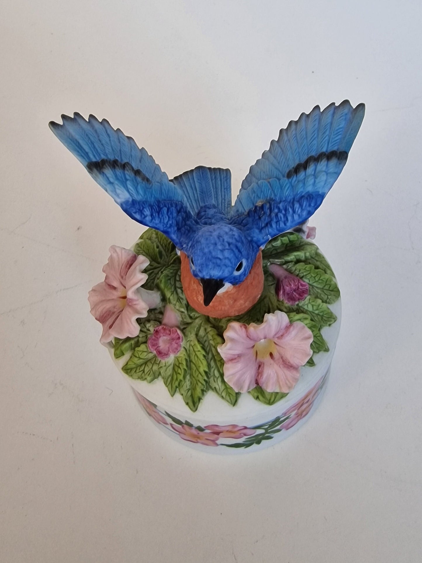 Blue Bird Porcelain Music Box, Fur Elise, Lynette Schmidt, Ardleigh Eliott