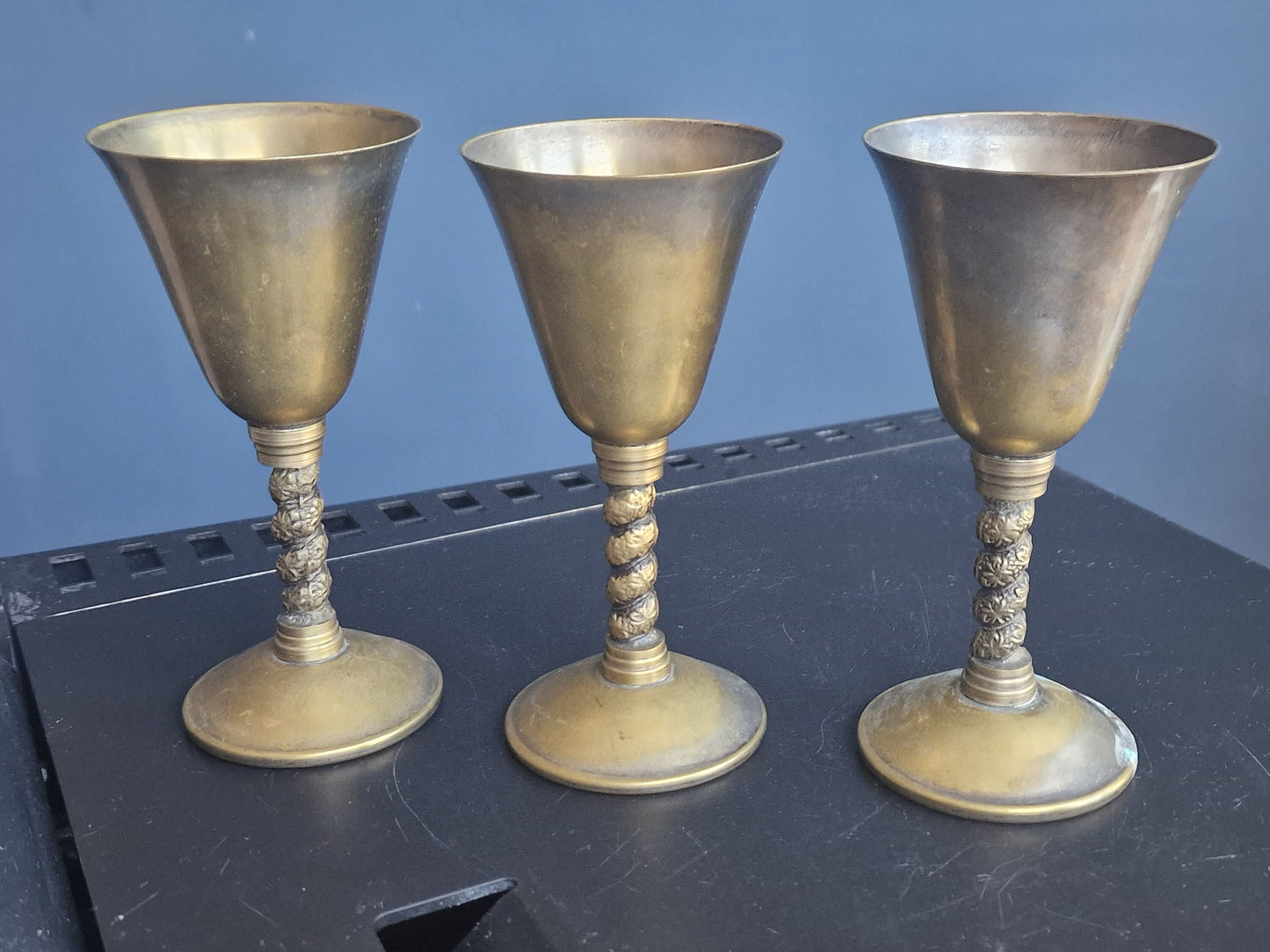 Vintage Spanish Church Chalices, Valero, Set of 3