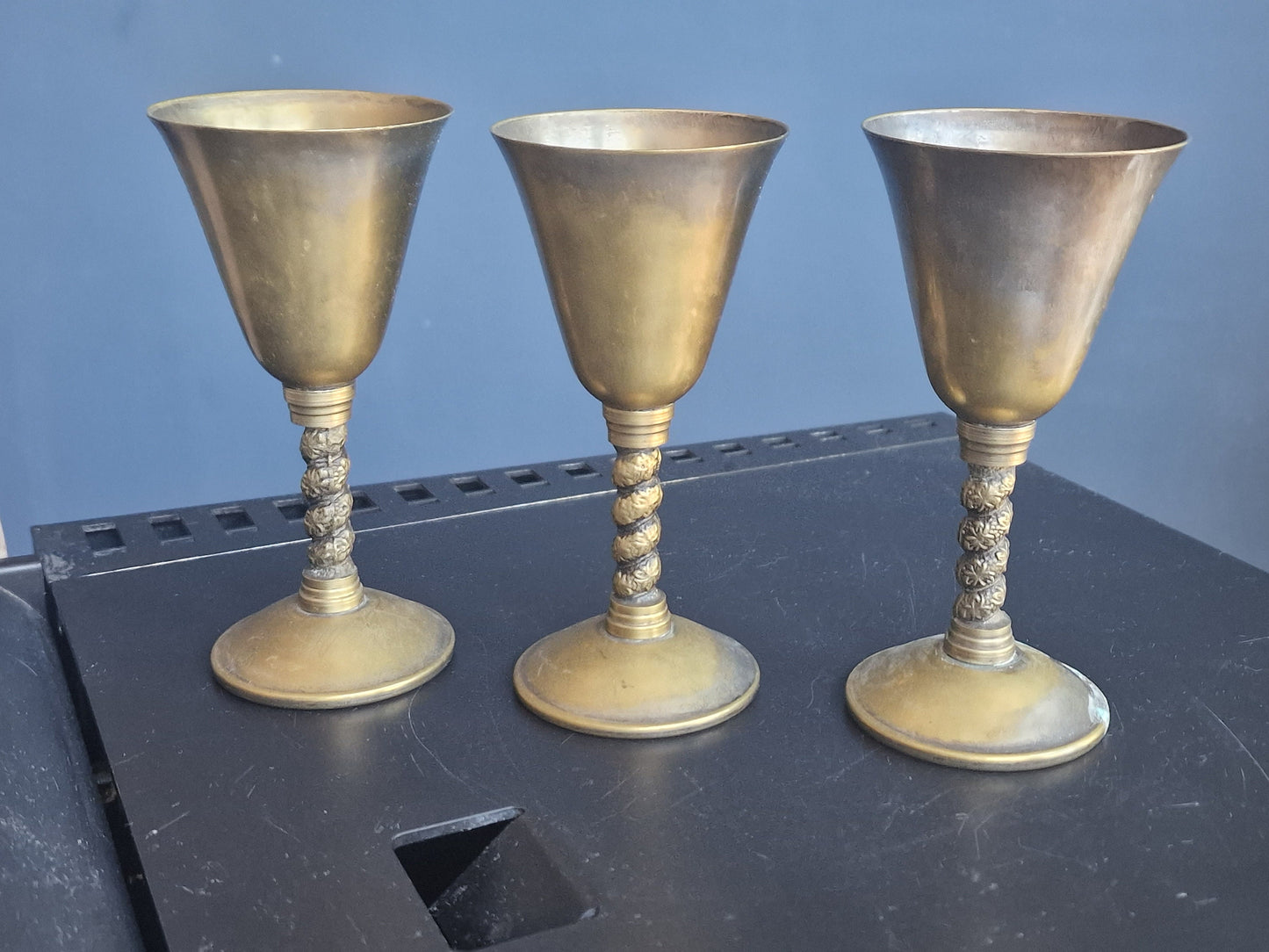 Vintage Spanish Church Chalices, Valero, Set of 3