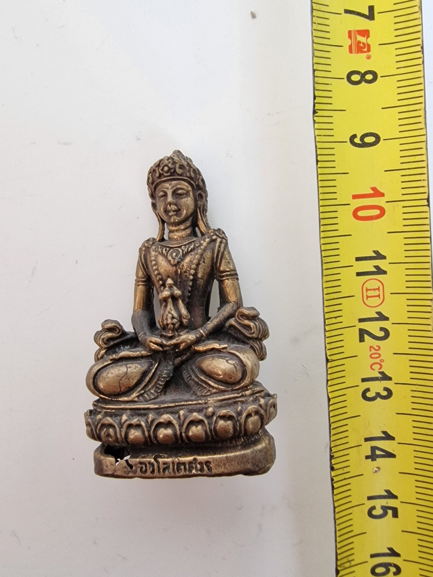 small boeddha buddha figure brass vintage goodluck