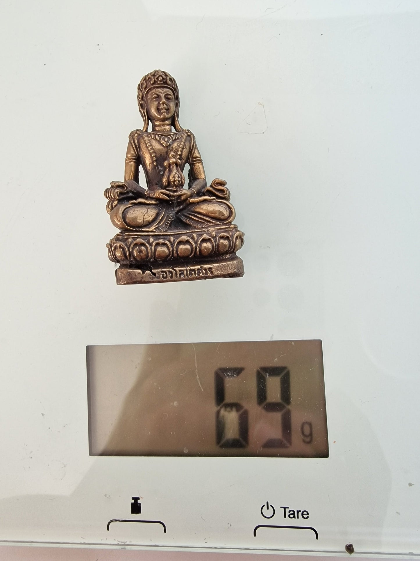 small boeddha buddha figure brass vintage goodluck