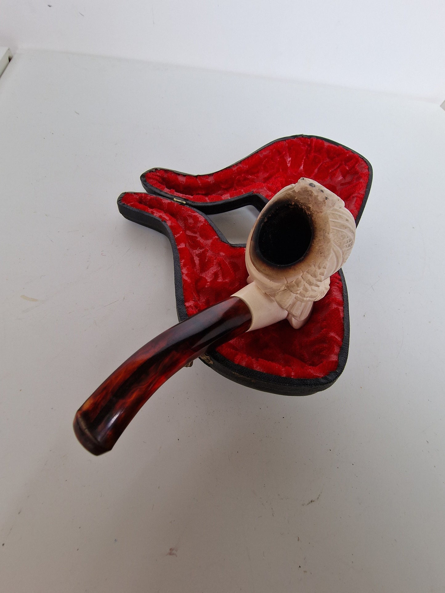 meerschuim pijp in case meerschaum pipe in case, 19th century antique