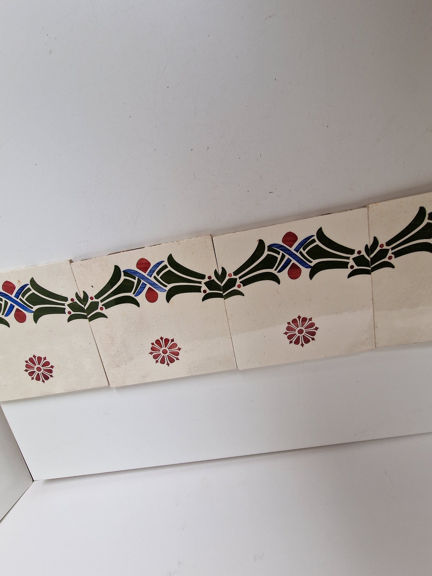 Art Nouveau tegels - Boizenburg 5 stuks - gedateerd  ca 1910 Duitsland, jugendstil period