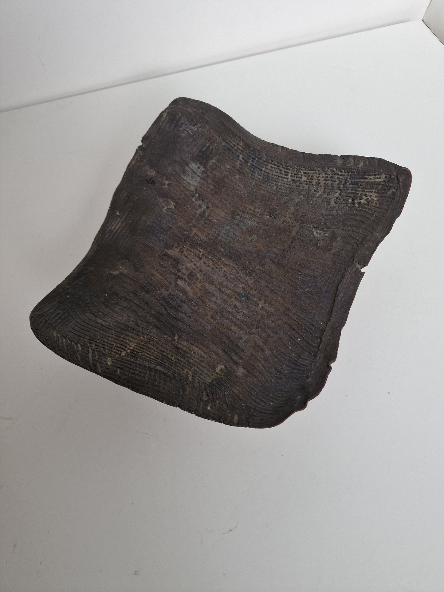 Dutch Art Pottery Platter, J vd B Keramiek, Boho Display