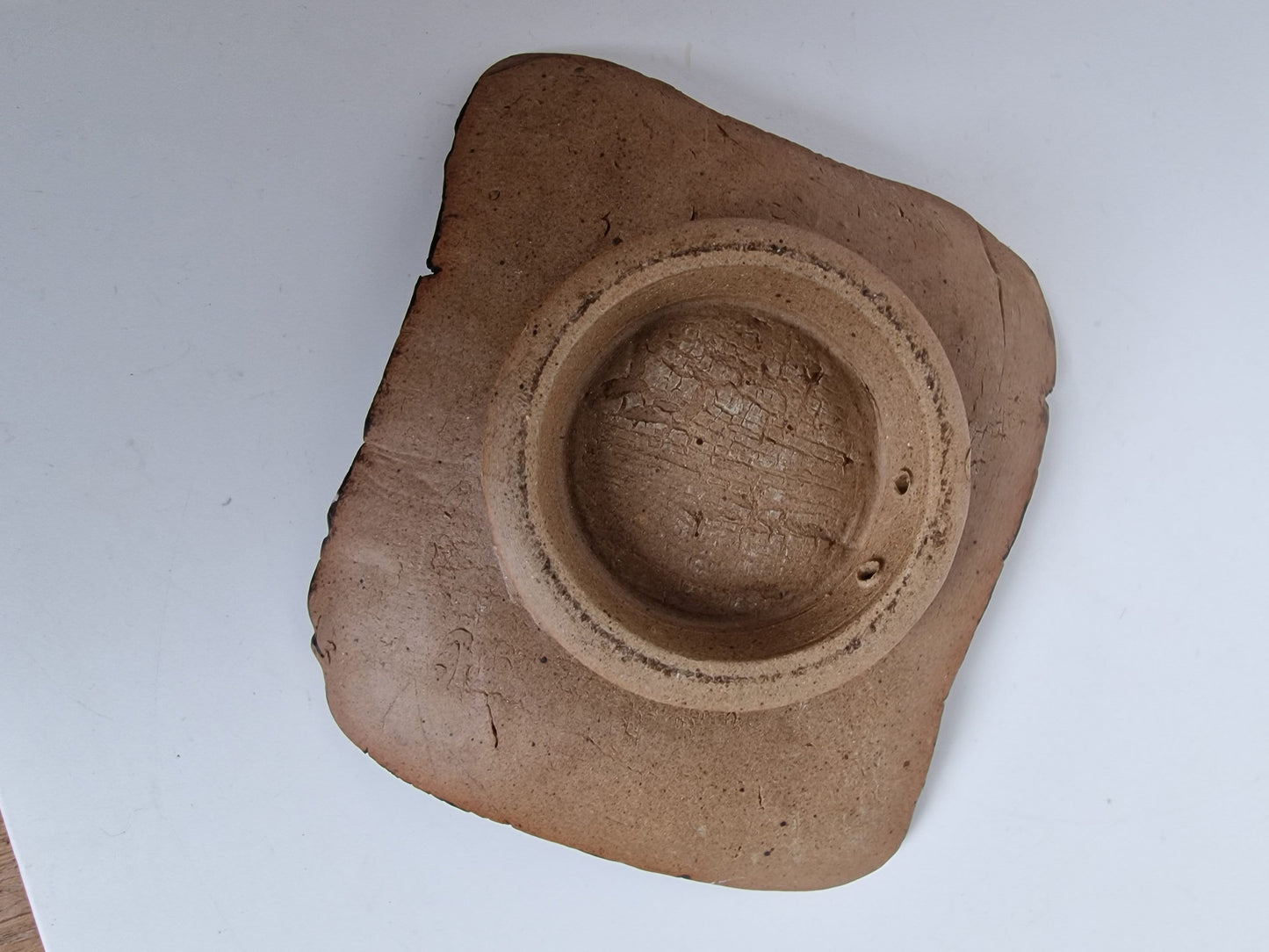 Dutch Art Pottery Platter, J vd B Keramiek, Boho Display
