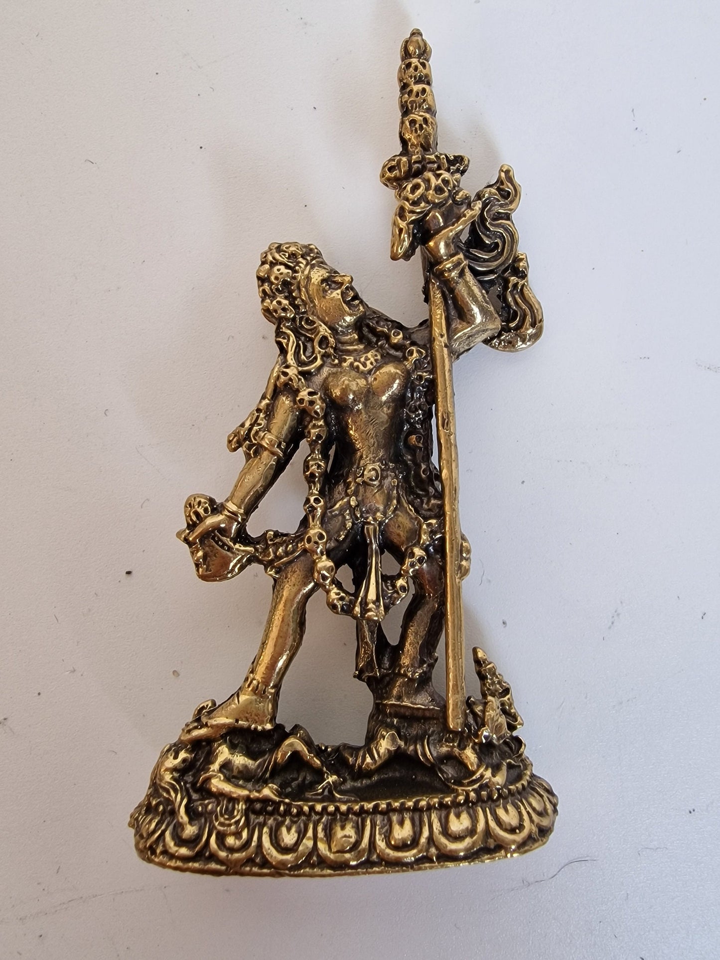 small boeddha buddha figure brass vintage goodluck