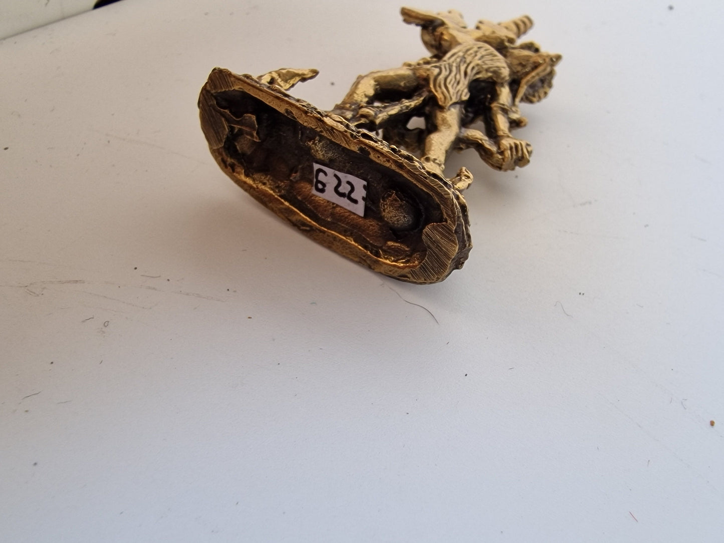 small boeddha buddha figure brass vintage goodluck