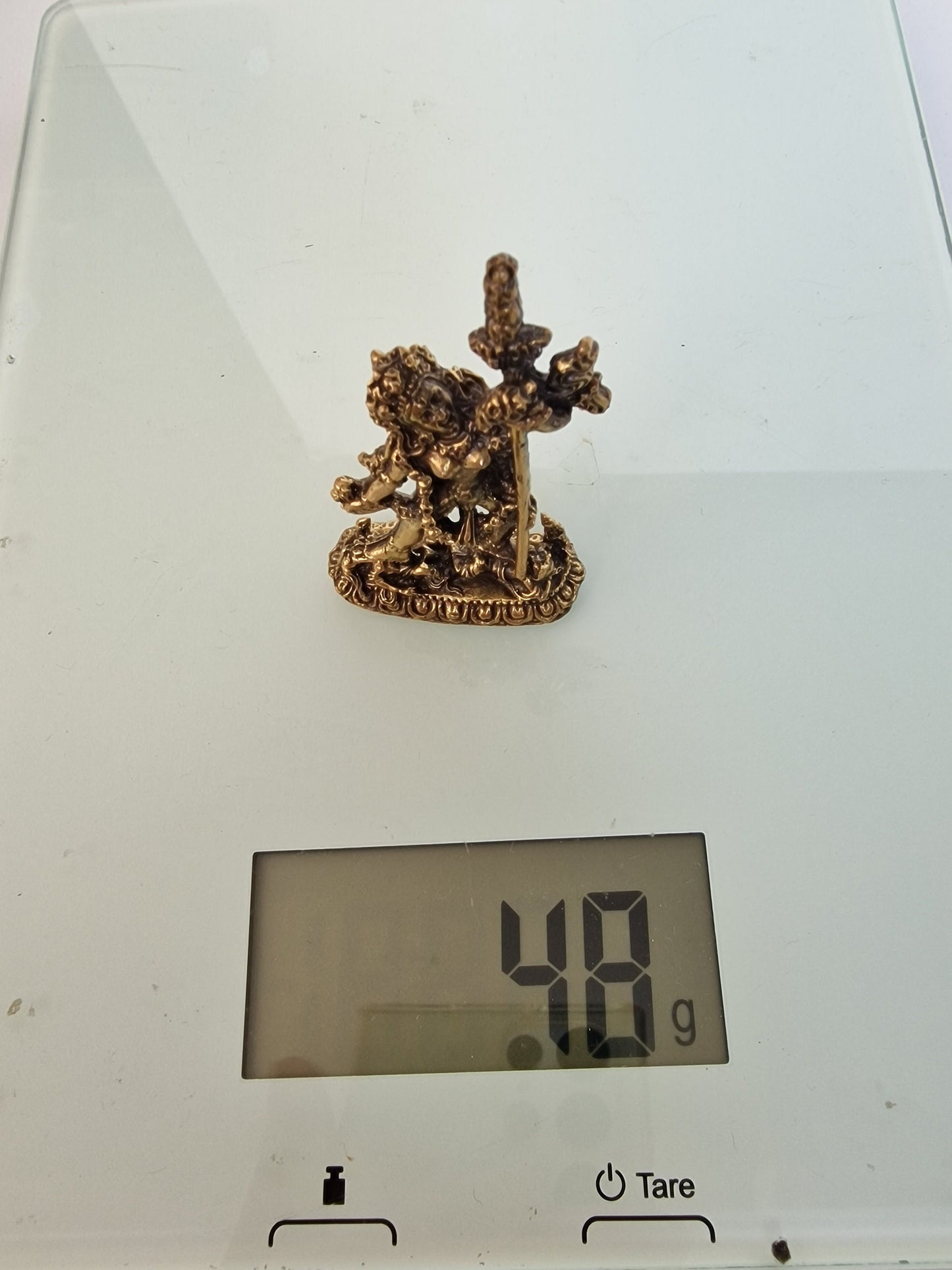 small boeddha buddha figure brass vintage goodluck